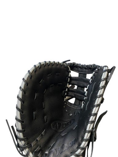 Used Wilson A700 LH Throw Fastpitch Gloves Black 12" 11706-S000364462