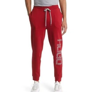HUGO Doarkus Cotton Joggers In red burgundy Grey men S unisex W29"-38"