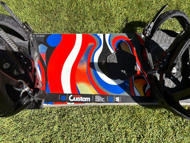 Men's Burton Custom Snowboard 162 Wide With Bindings True Twin (Used)