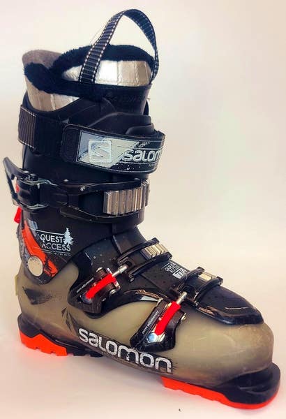 salomon 770 ski boots Quest Access The Salomon Mission RS 7 is a great boot for the intermediate skier that has a narrow to medium forefootand has a problem getting ski boots to fit their leg comfortably The My Custom Fit Sport Biovent Liner wicks moisture away keeping your foot dryer and warmer without packing out and feeling sloppy The Leather Liner makes the RS 7 easy to enter and exit The 102mm last and 80 flex are a good mix of comfort and performance Four Aluminum micro adjustable buckles help you get the fit dialed in just right for all day comfort The Tool Free Catch Adjustment on the upper cuff gives you a wide range of adjustments so the RS 7 will fit all leg shapes and sizes The Salomon Mission RS 7 is great for the intermediate that has problems finding boots that will fit their legs properlySalomon Mission RS 7 Ski Boots Mens Specs My Custom Fit Biovent Liner Leather Liner Tool Free Catch Adjustment on the Upper Cuff Bi Material PU Lower ShellUpper Cuff A Great Boot for Someone With a Narrow to Medium Forefoot With a Wider Shaft of the Leg Mission 770 Salomon Mission Ski