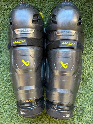 Senior Bauer Mach 15" Shin Pads (Used)