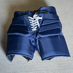 Senior Medium Bauer Pro Hockey Goalie Pants Pro Stock Navy Blue (New)
