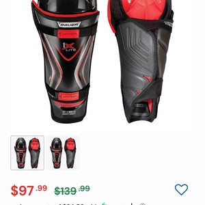 Junior Bauer Vapor 1X Lite 11" Shin Pads (Used)