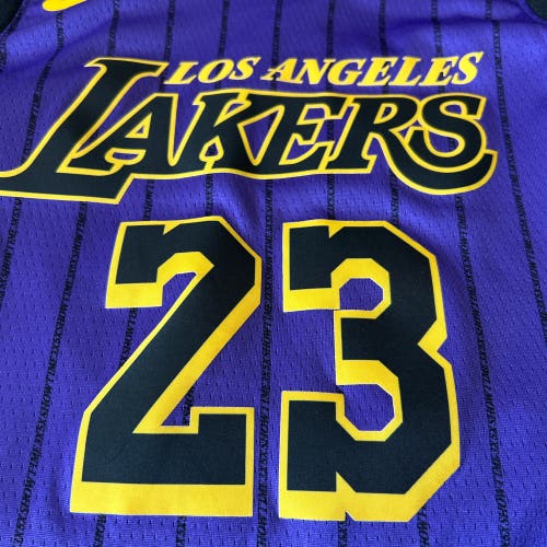 Los Angeles Lakers LeBron James Medium Boys Nike Jersey (Used)