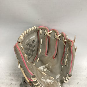 Used Rawlings SURE CATCH RH Throw Fastpitch Gloves Grey 10 1/2" 11851-S000038531