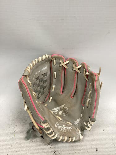Used Rawlings SURE CATCH RH Throw Fastpitch Gloves Grey 10 1/2" 11851-S000038531
