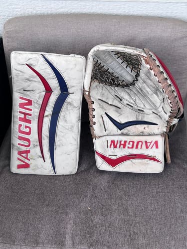 Vaughn Velocity V6 Regular Blocker and V4 glove Pro Return