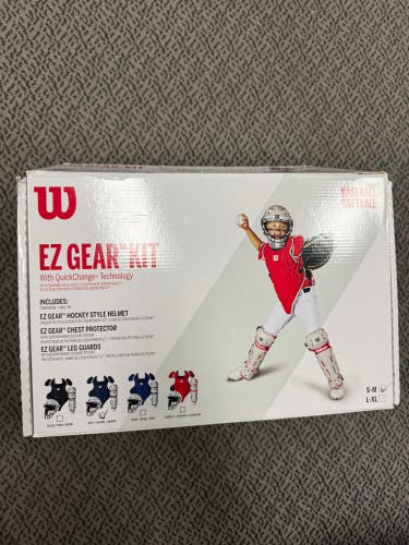 Wilson Navy EZ Gear Kit Catcher's Set (New) age 6-8