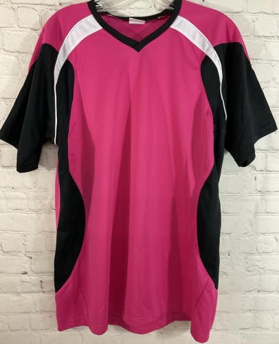 High Five Adult Medium Activewear Cut Shirt Long Torso Moisture Wicking Pink