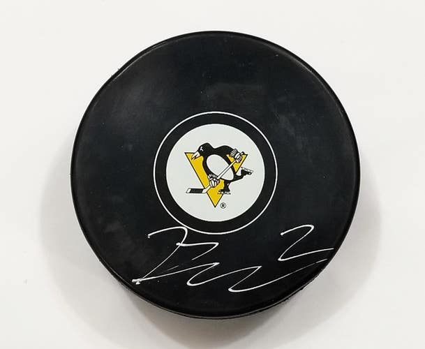RUTGER McGROARTY Autographed Pittsburgh Penguins NHL Signed Hockey Puck