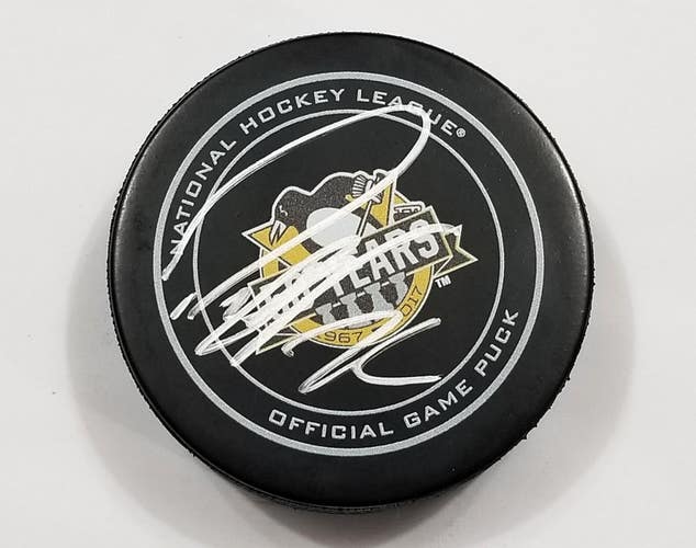 PATRIC HORNQVIST Signed 50th Ann.  CUP YEAR Pittsburgh Penguins Hockey Game Puck
