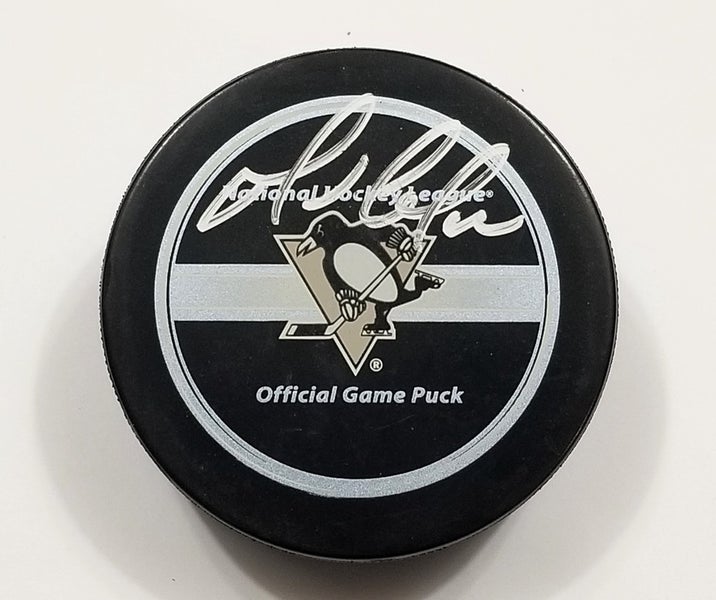MARIO LEMIEUX Autographed CUP YEAR Penguins Signed NHL Hockey Game Puck