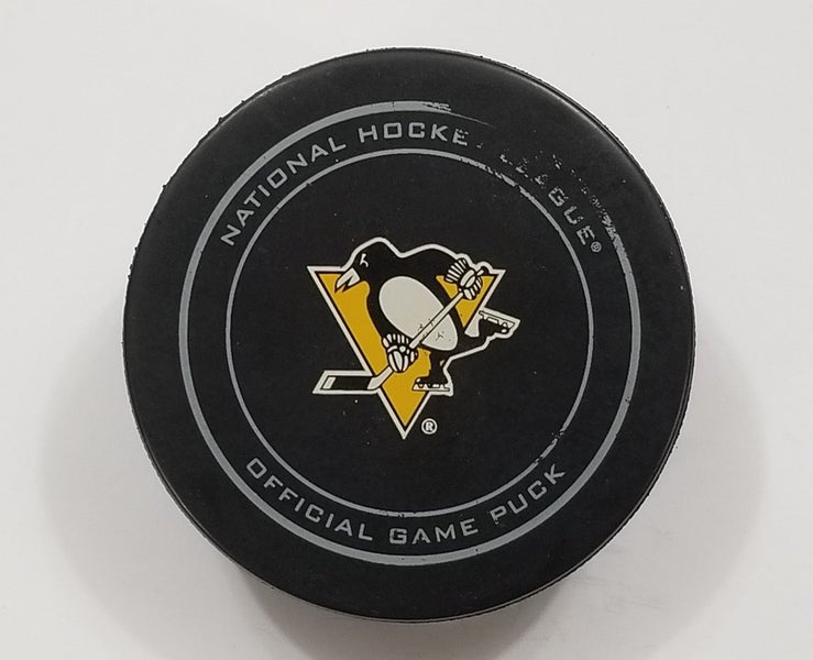 2017 Pittsburgh Penguins NHL 100th Anniversary Game Used Hockey Puck