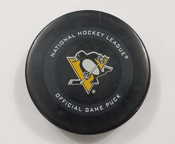 2020'21 Pittsburgh Penguins NHL Game Used Hockey Puck