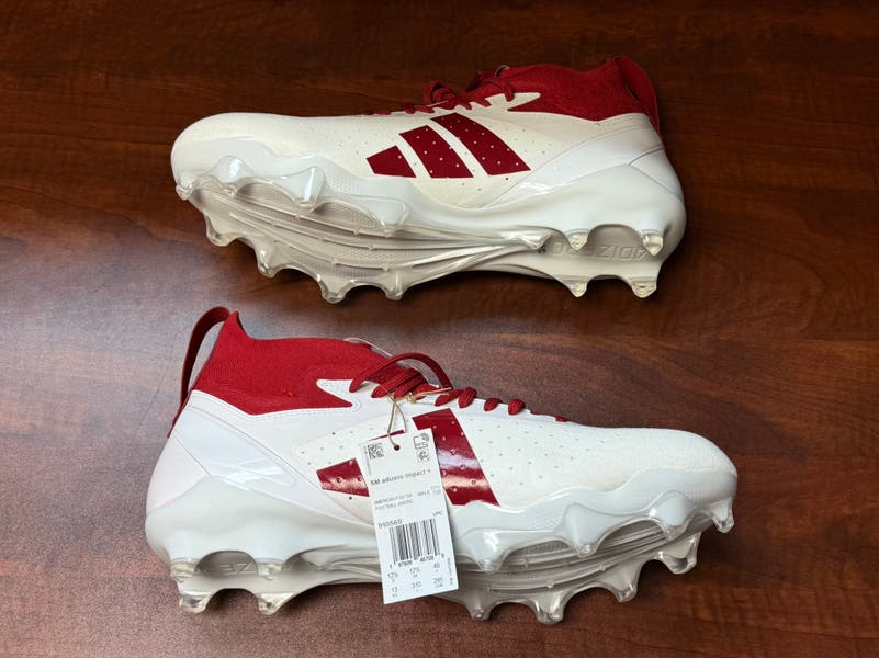 Adidas Adizero Football Cleats White Red Men US 13 Athletic Sz 13 Athletic Adidas Adizero Football Cleats Men main image 2