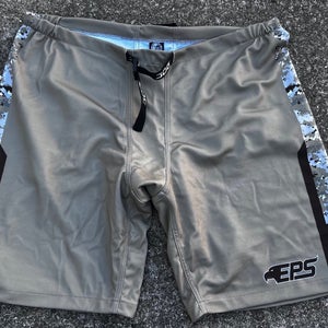 USED TOLEDO WALLEYE ECHL CAMO TAN  HOCKEY PANT COVER UPS SIZE Large