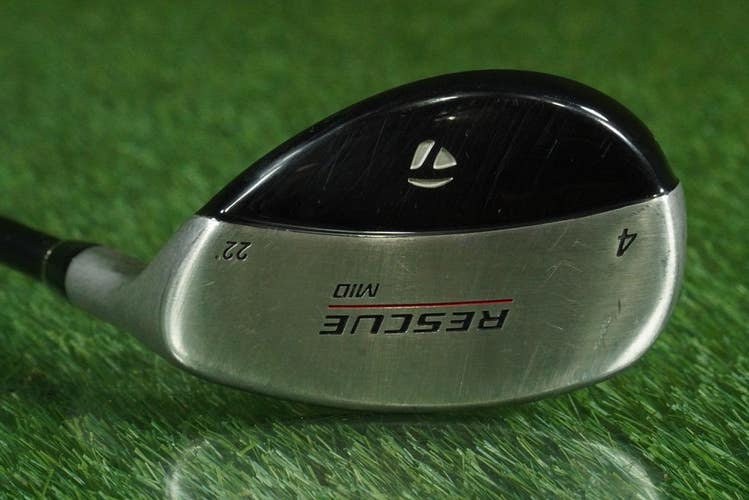 TAYLORMADE RESCUE MID 4 HYBRID IRON 4H ULTRALITE GRAPHITE STIFF RH 22 ~ NICE!!