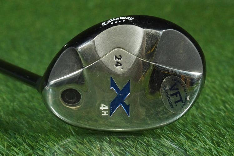 CALLAWAY X VFT 4 HYBRID IRON 4H STIFF FLEX GRAPHITE SHAFT RH 24 + COVER ~ WOW!!