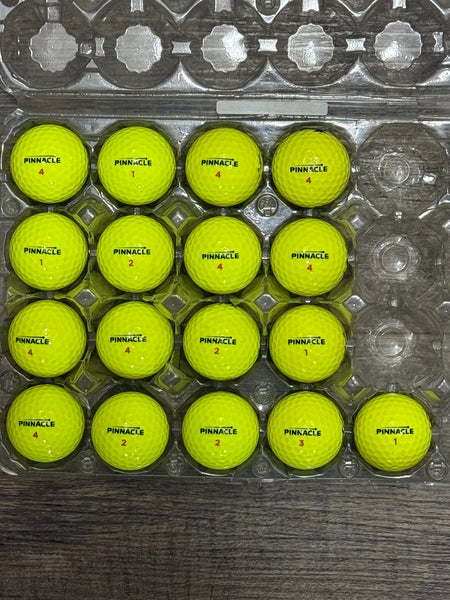 17 Pinnacle Distance / Rush Yellow Golf Balls - 5A/4A Condition