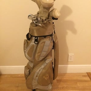 Golden Bear Ladies Wide Body Full Set (D,3W,5W,4H,5H, 6-PW-SW,Putter) & Cart Bag