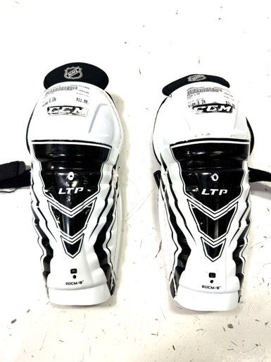 Used CCM LTP Youth Shin Guards White 8" 11860-S000298755