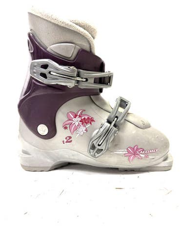Used Salomon Girls DH Ski Boot Grey 215 MP - J03 11860-S000298795