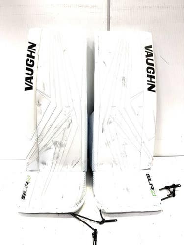 Used Vaughn SLR4 PRO 33 Goalie Leg Pads Senior White 33" 11860-S000297635