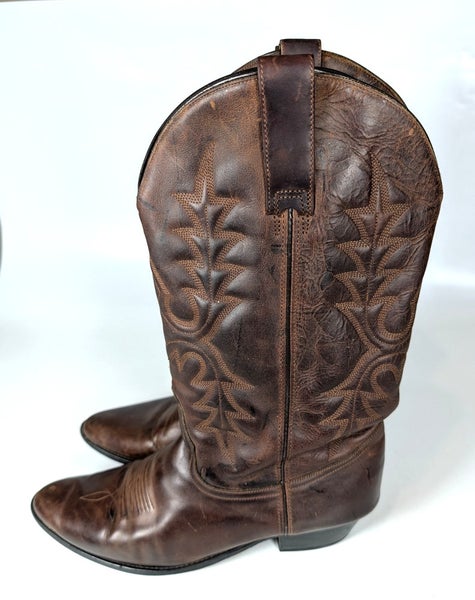 Cowboy Boots Mens Size: 11.5 D Brown Leather Western Unknown Brand