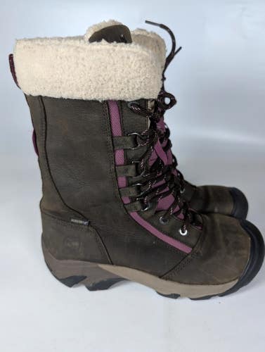 Keen Hoodoo Waterproof Insulated Snow Boots Brown Leather Women's Size: 9 Winter