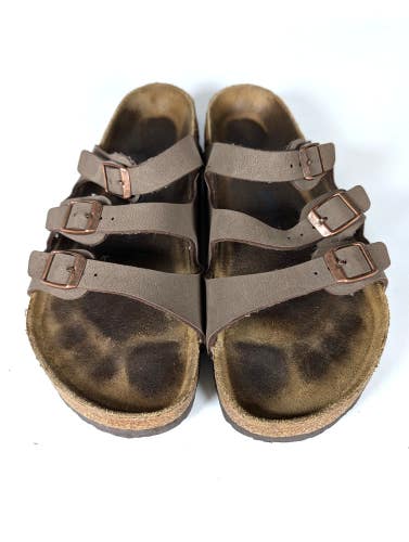 Birkenstock Florida Womens Sandals Size 42 / 11 Brown Adjustable Triple Strap
