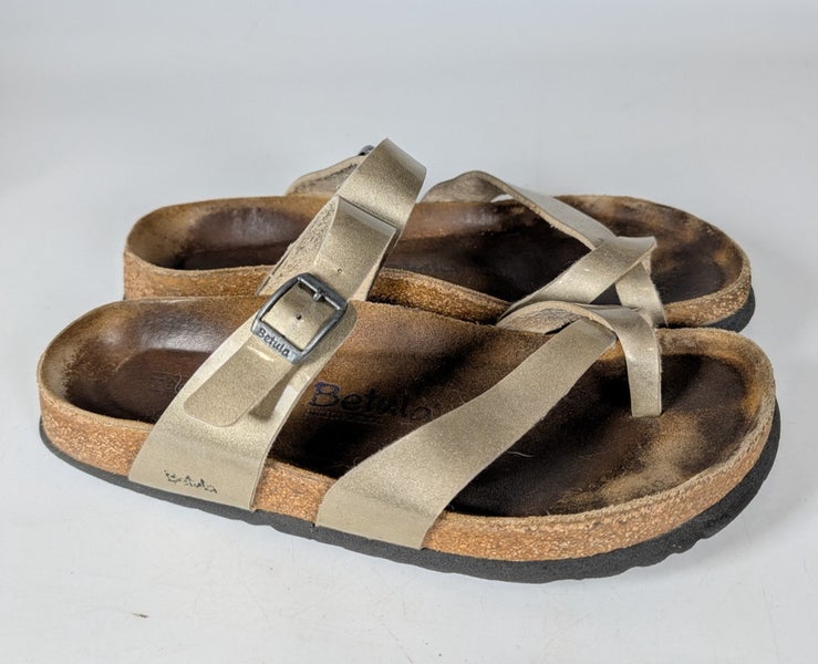 Betula by Birkenstock Mayari Metallic Gold Strappy Sandals Women's Size: 40 / 9