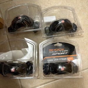 Shock Doctor (New) lot of 4 football chin straps