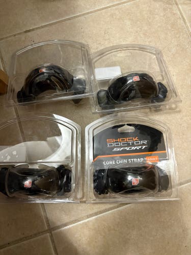 Shock Doctor (New) lot of 4 football chin straps