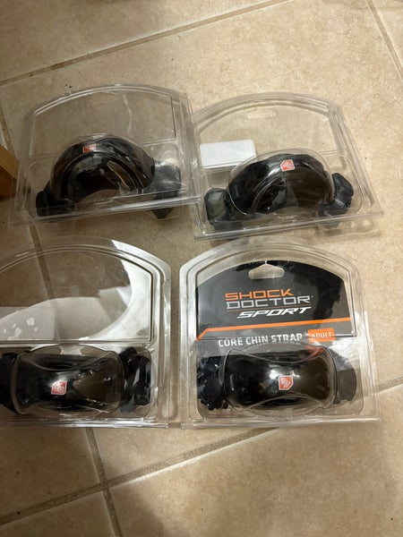 Shock Doctor (New) lot of 4 football chin straps