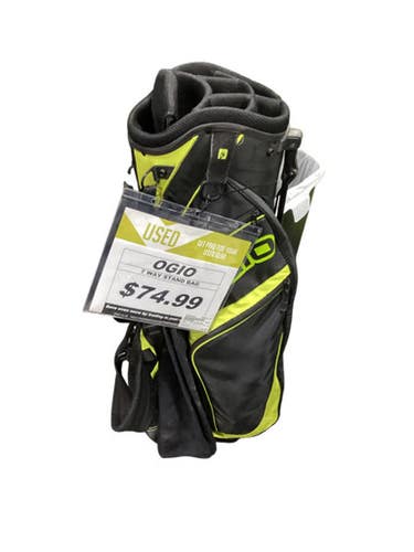 Used Ogio 7 WAY STAND BAG Mens Stand Bag Black 11347-S000256826