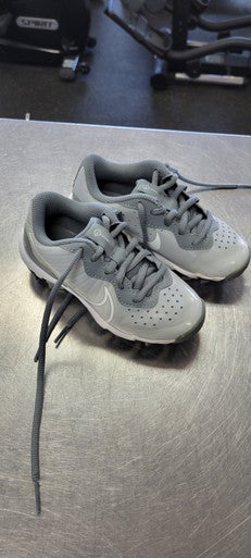 Used Nike DIAMOND 10C BB/SB Cleats Grey Youth 10.0 11497-S000152652