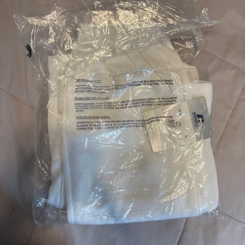 Russel Athletic White Large Baseball Pants - NEW WITH TAGS