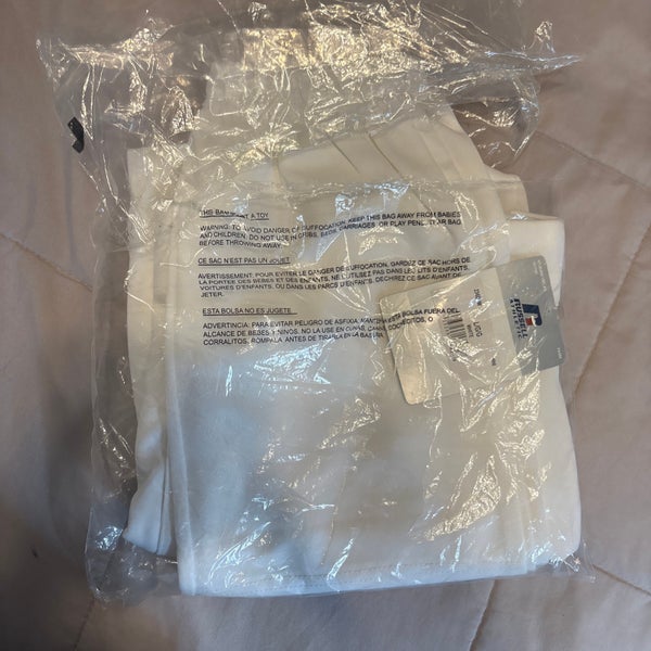 Russel Athletic White Large Baseball Pants - NEW WITH TAGS