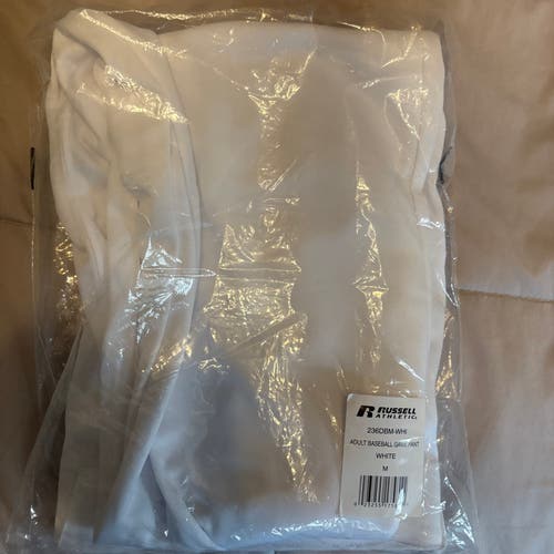 Russel Athletic White Medium Baseball Game Pants - NEW WITH TAGS