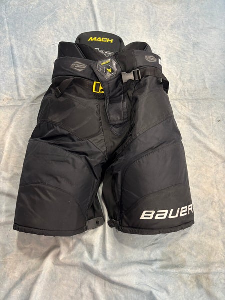 Black Intermediate Large Bauer Supreme Mach Hockey Pants (Used)