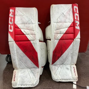 Red 32" Intermediate CCM Extreme Flex E6.9 Goalie Leg Pads (Used)
