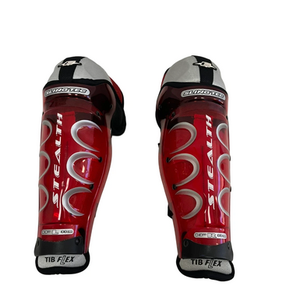 Used Easton Stealth 13" Junior Shin Guards Red  11692-S000142401