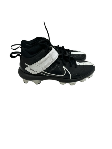 Used Nike Trout MCS Mens 10 Baseball Cleats Black/White 11692-S000142388