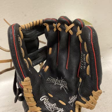 Used Rawlings H105IB BB/SB Glove RH Throw Black And Red 10 1/2" 11725-S000492560