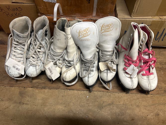 Figure Skates (4 pairs) sizes 1 & 2