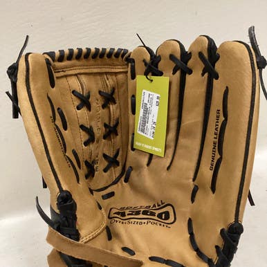 Used Wilson A0360TRES14 RH Throw Fastpitch Gloves Black And Tan 14" 11725-S000491214