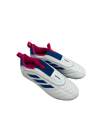 Used Adidas GOLETTO IX LACELESS Soccer Cleats White Junior 03 11692-S000142356