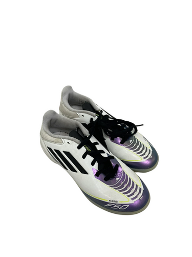 Used Adidas F50 MESSI Soccer Turf Shoes White And Purple Junior 03 11692-S000142357