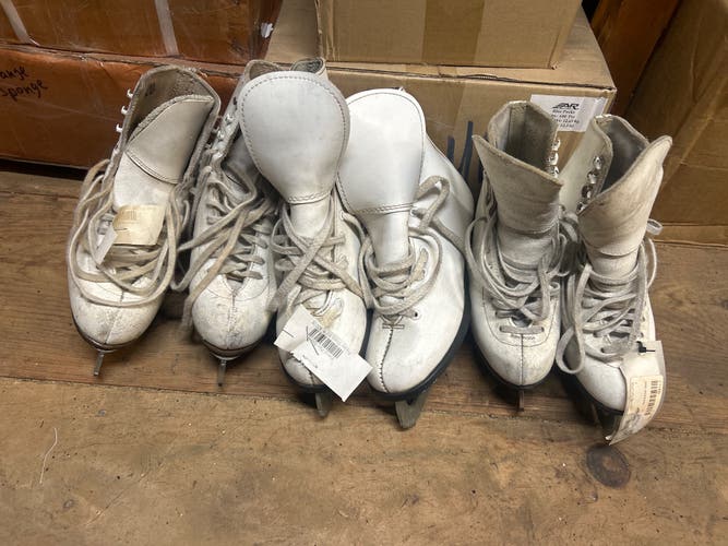 Figure Skates (3 pairs) sizes 2 & 3