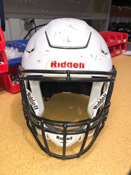 USED RIDDELL FLEX ADULT HELMET - LARGE - METALLIC WHITE - REJECT